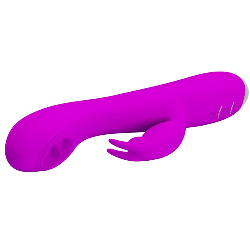 Återladdningsbar vibrator med lila suktionspropp
