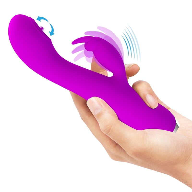 Återladdningsbar vibrator med lila suktionspropp
