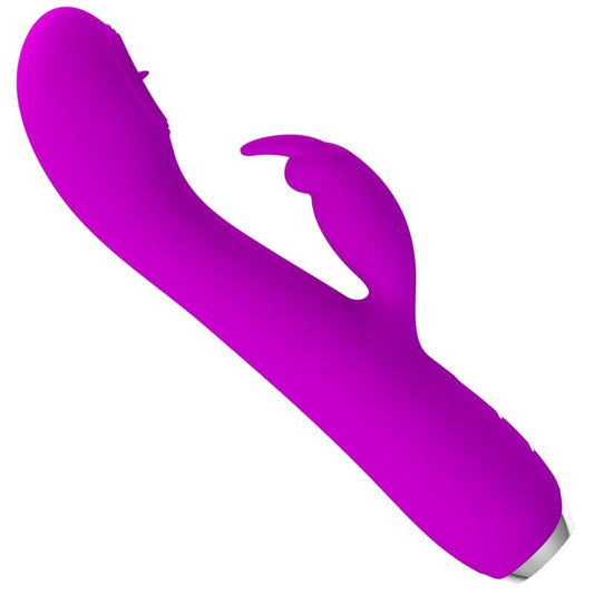 Återladdningsbar vibrator med lila suktionspropp
