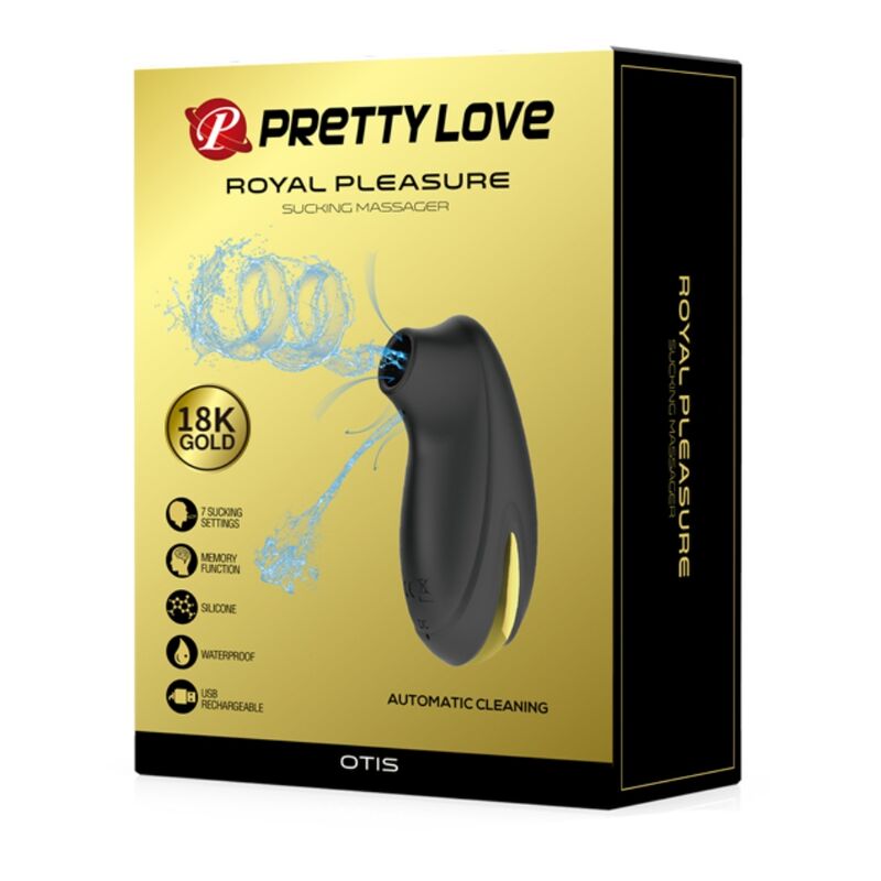 PRETTY LOVE - LYXIG ÅTERLADDNINGSBAR SUKTIONSMASSAGARE SVART