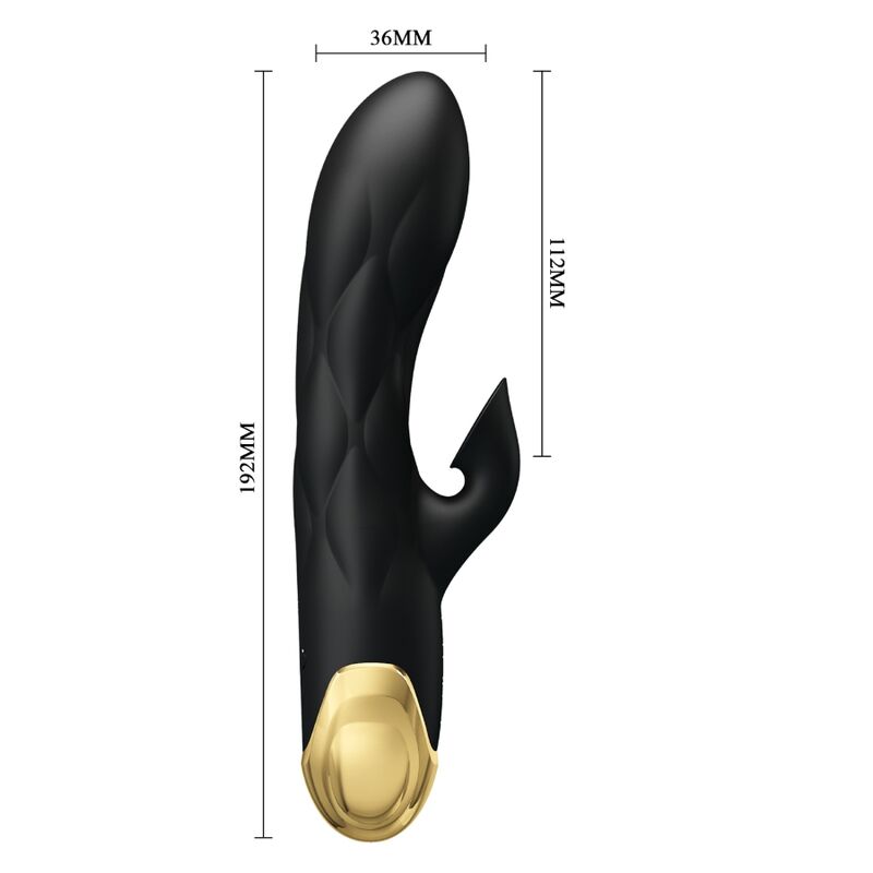 Svart lyxvibrator från PRETTY LOVE med guldplätering