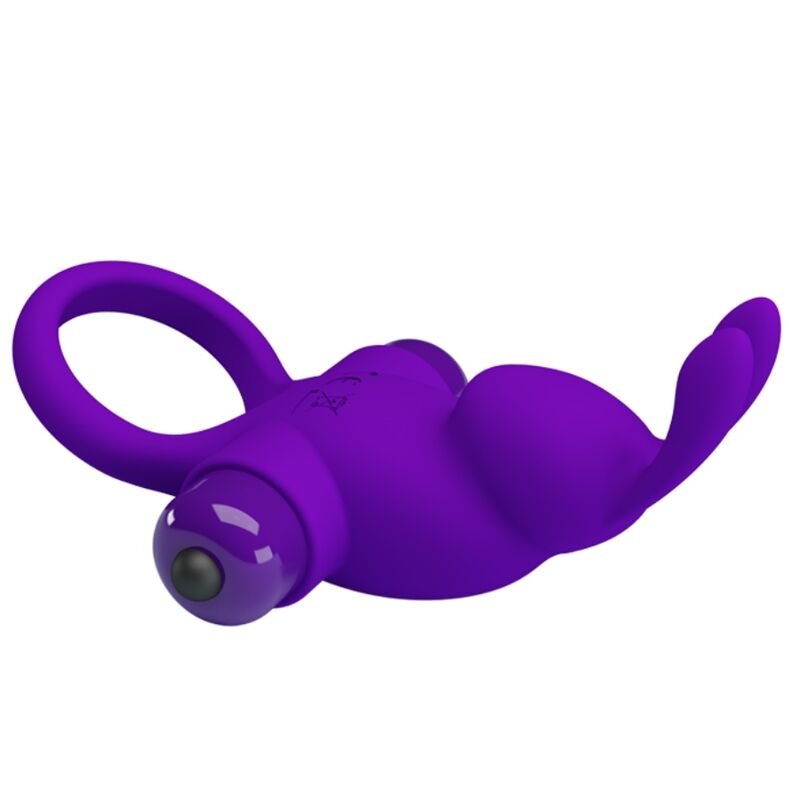 Vibratorring i Rabbit för lila penis från PRETTY LOVE