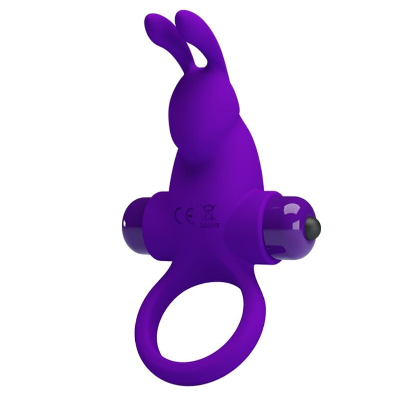 Vibratorring i Rabbit för lila penis från PRETTY LOVE