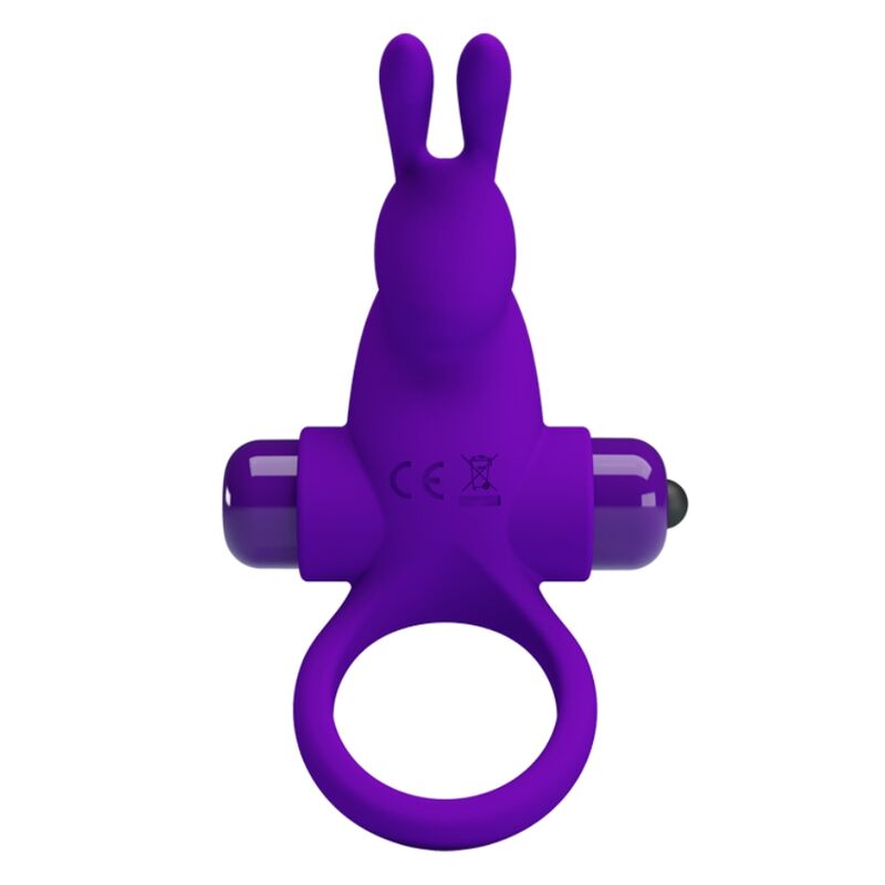 Vibratorring i Rabbit för lila penis från PRETTY LOVE