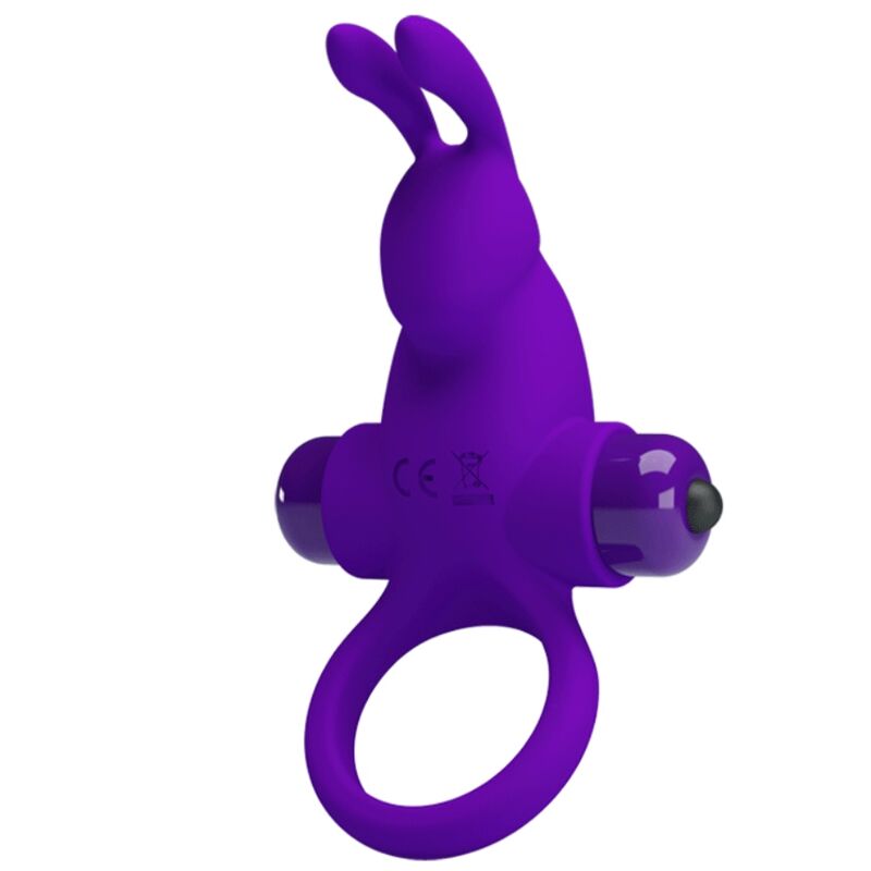 Vibratorring i Rabbit för lila penis från PRETTY LOVE