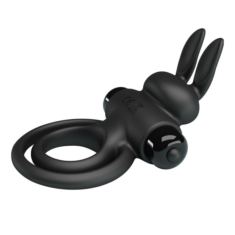 Pretty Love vibrator III rabbit ring för svart penis