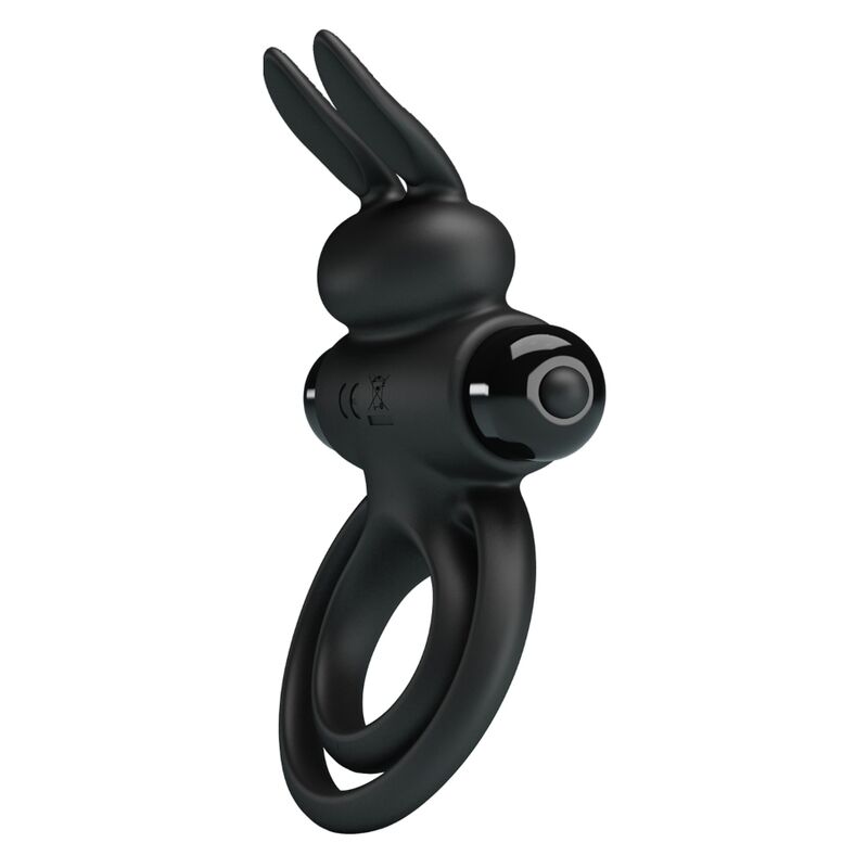 Pretty Love vibrator III rabbit ring för svart penis