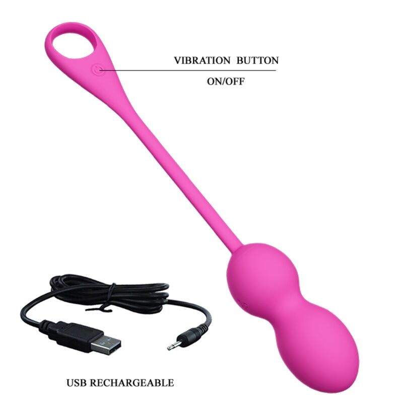 Pretty Love Elvira Pink återladdningsbara vibrerande bollar