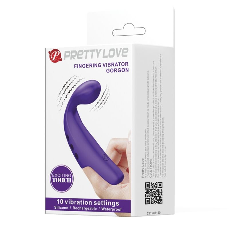 PRETTY LOVE GORGON PURPLE återladdningsbar finger vibrator