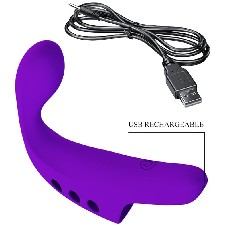 PRETTY LOVE GORGON PURPLE återladdningsbar finger vibrator