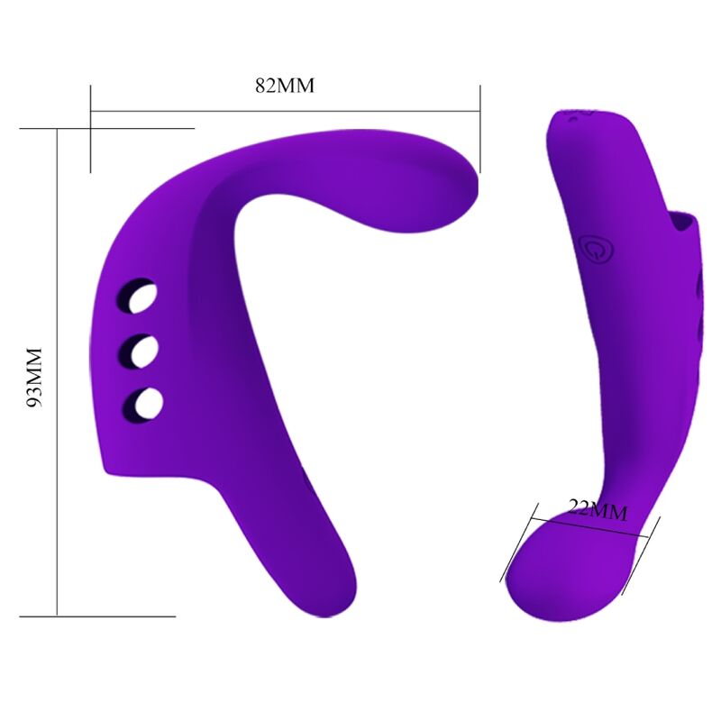 PRETTY LOVE GORGON PURPLE återladdningsbar finger vibrator