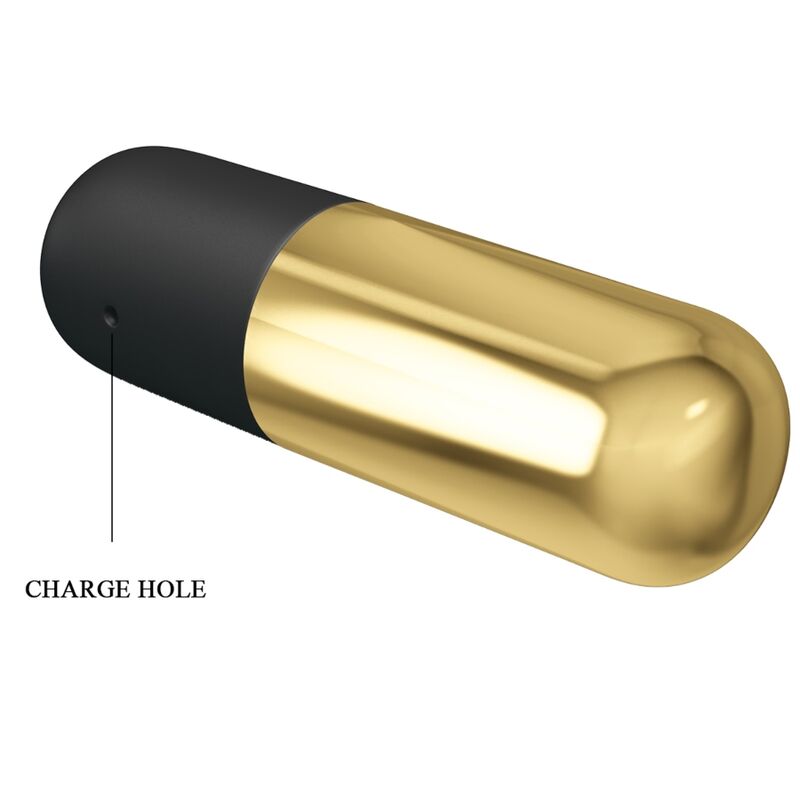 Gyllene uppladdningsbar bullet vibrator från PRETTY LOVE