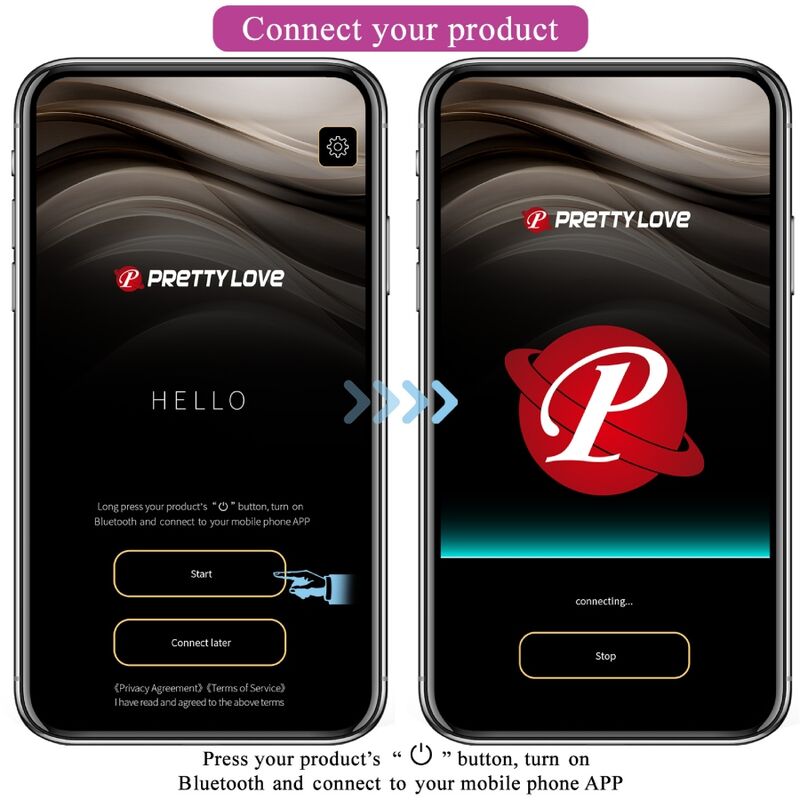 Pretty Love Nymph vibrerande ägg app-kontrollerat i purpur