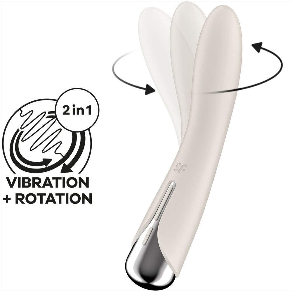 Satisfyer Spinning Vibe 1 G-punkts vibrator i beige