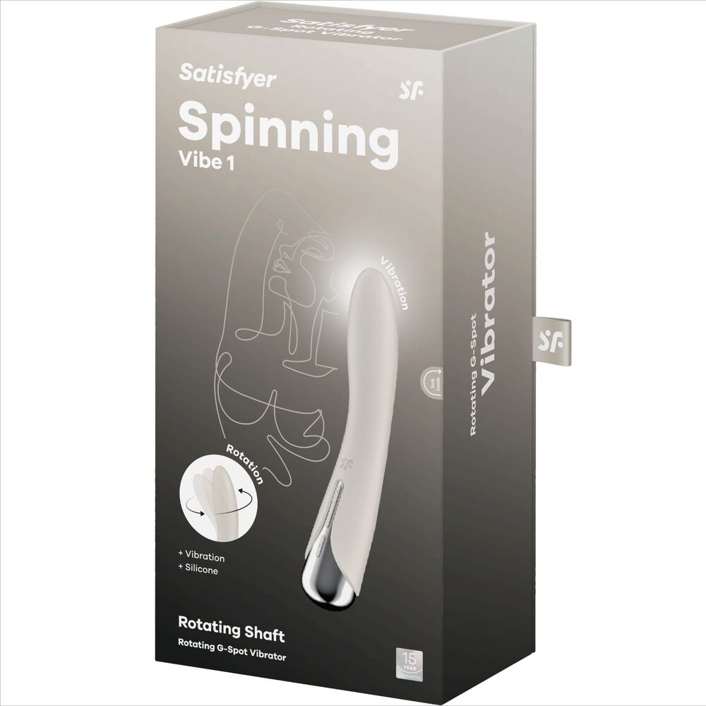 Satisfyer Spinning Vibe 1 G-punkts vibrator i beige