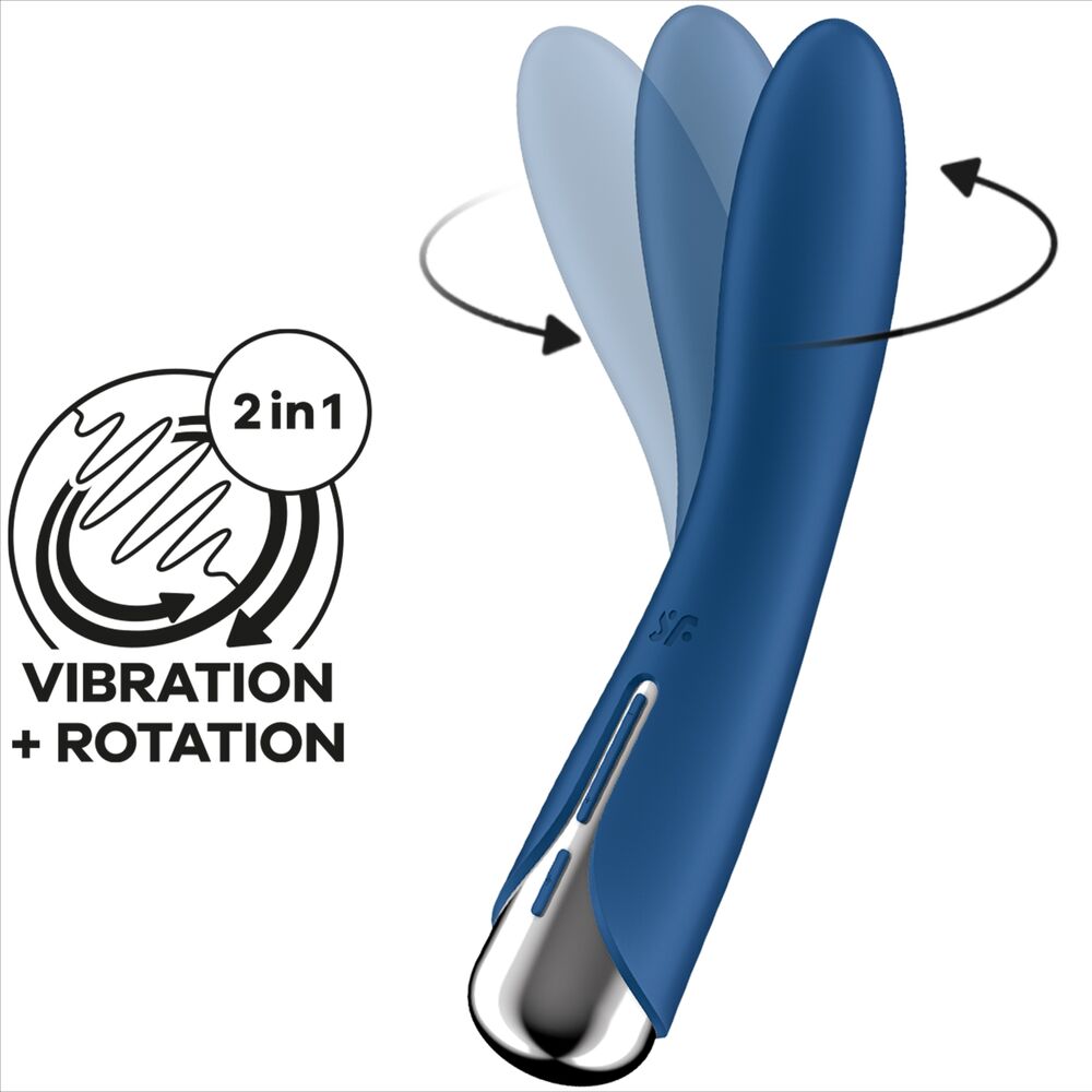 Satisfyer Spinning Vibe 1 G-punkts vibrator i blått