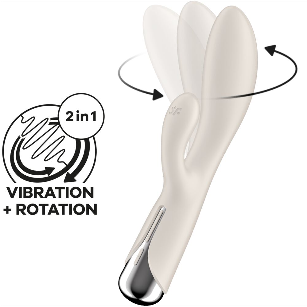 SATISFYER - SPINNING RABBIT 1 KLITORIS OCH G-PUNKT STIMULATION BEIGE