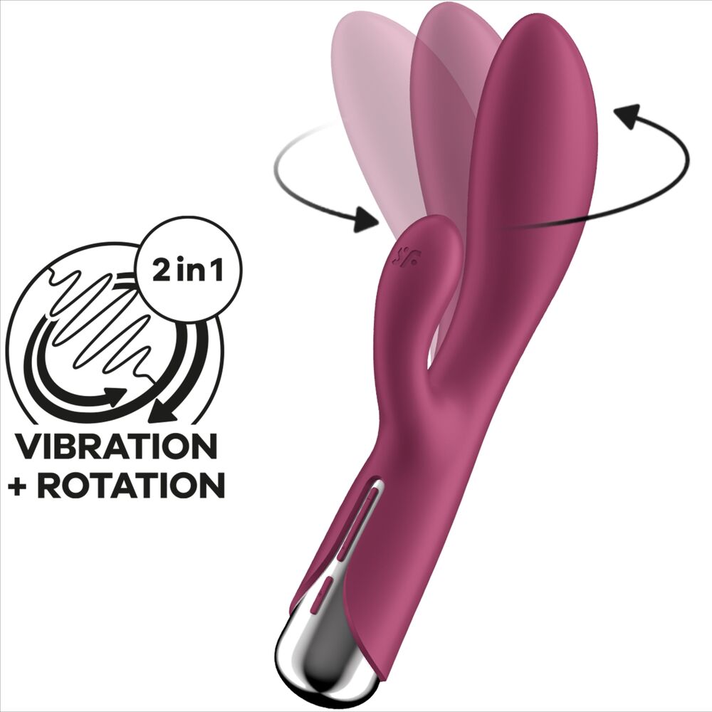 SATISFYER - SPINNING RABBIT 1 KLITORIS OCH RÖD G-PUNKT STIMULATION