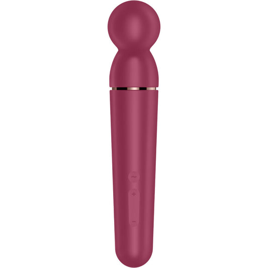 Satisfyer Planet Wand-er vibrator massager i färgen berry