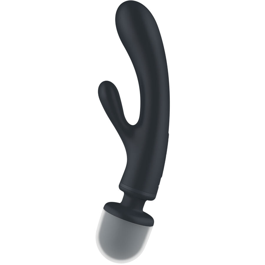 SATISFYER - TRIPLE LOVER RABBIT VIBRATOR MASSAGER GRÅ