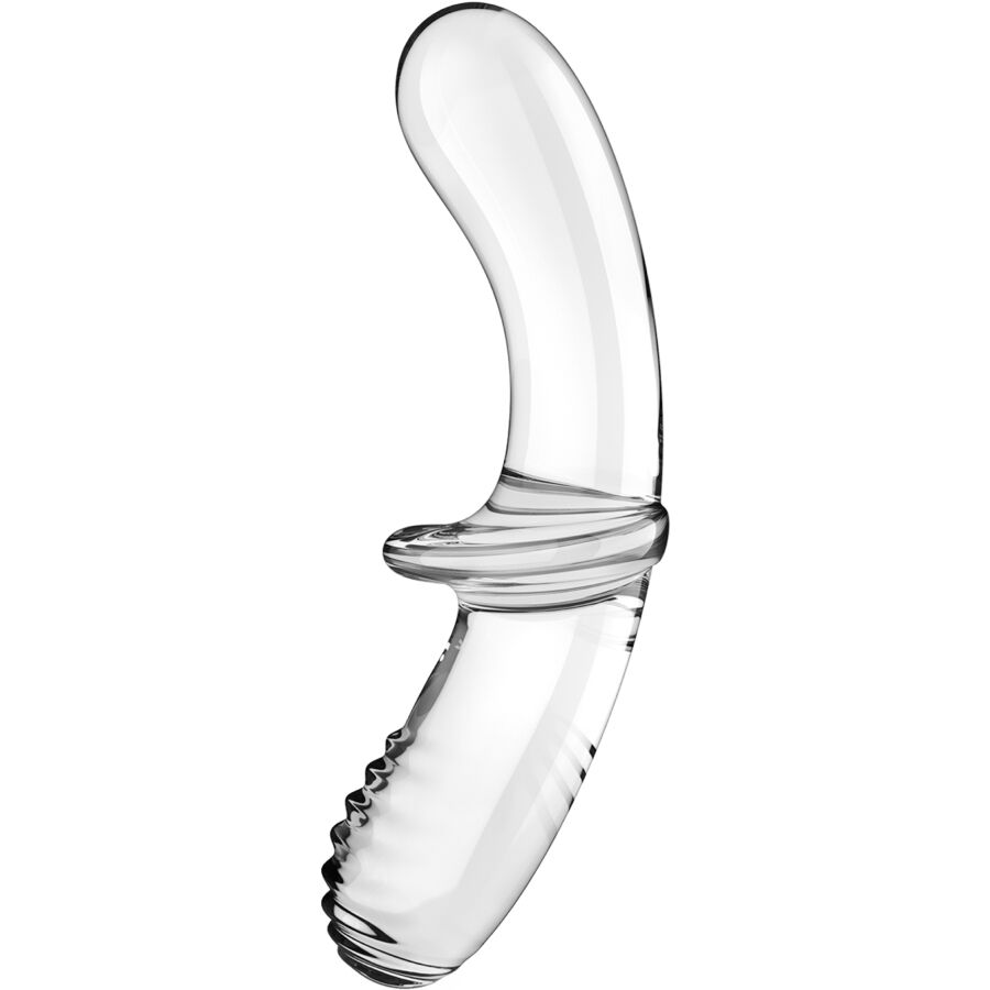 Satisfyer Double Crystal Dildo i transparent borosilikatglas