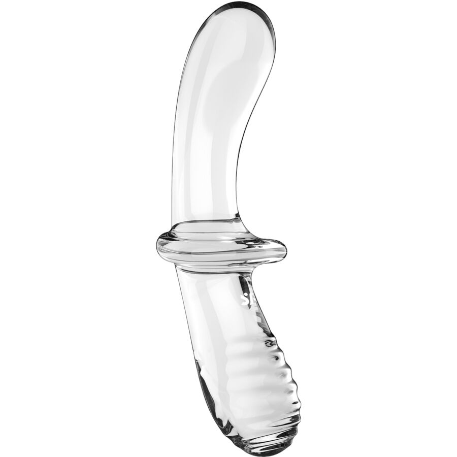 Satisfyer Double Crystal Dildo i transparent borosilikatglas