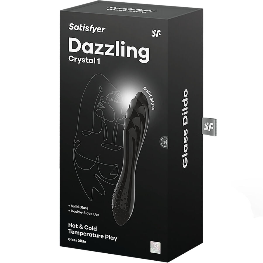 Satisfyer Dazzling Crystal 1 - Kristalldildo i svart