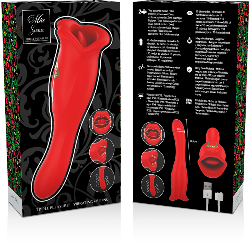 MIA Siena Triple Pleasure Vibrerande och Bitande leksak