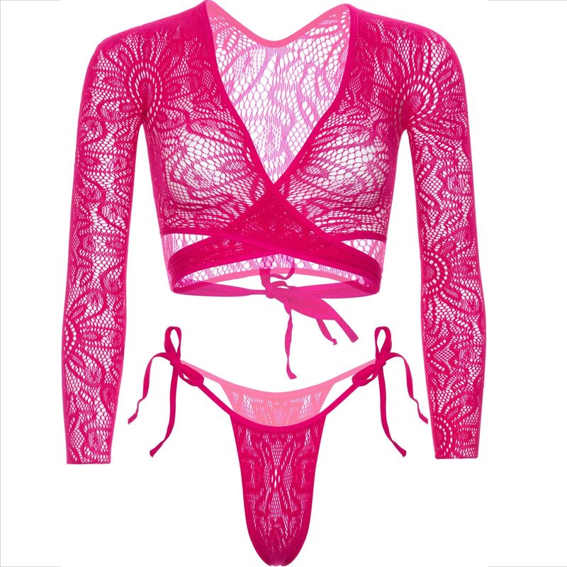 Top Crop Lace med Stringtrosor från Leg Avenue