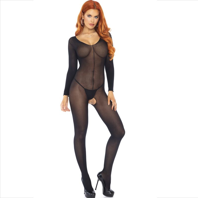 Leg Avenue bodystocking lång ärm svart
