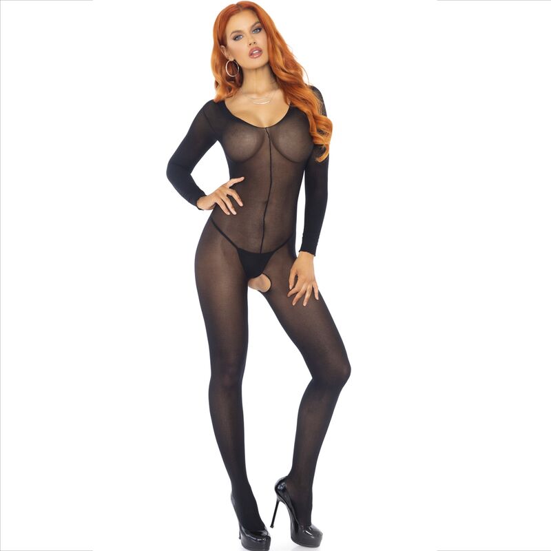 Leg Avenue bodystocking lång ärm svart