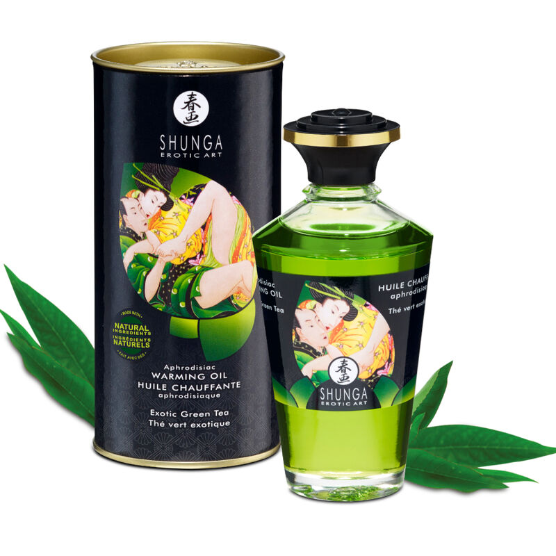 Shunga Organic Green Tea Värmande Massageolja 100 ml