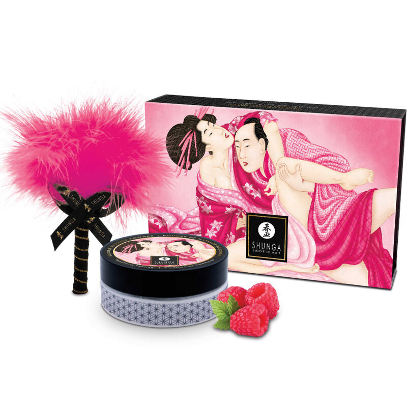 SHUNGA - ÄTBART MASSAGEPOWDER KIT HALLON