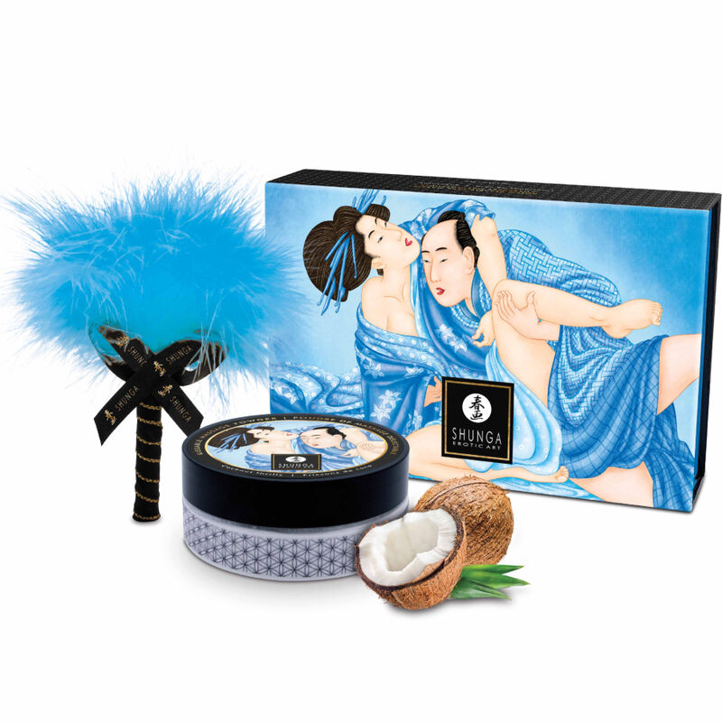 Shunga Ätbart Kokosmassagepulver Kit