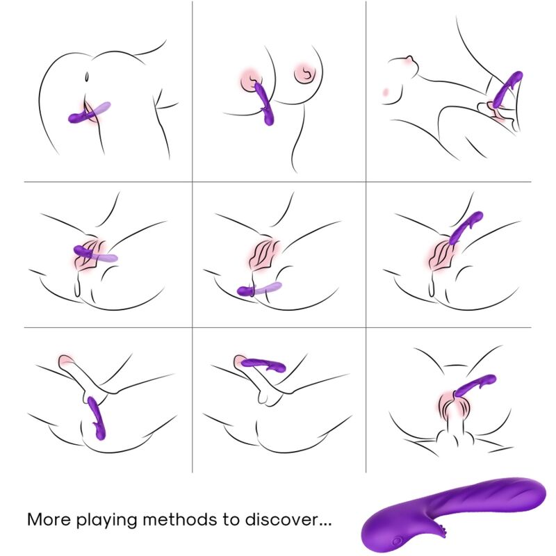 ARMONY Romance vibrator med stimulator i lila
