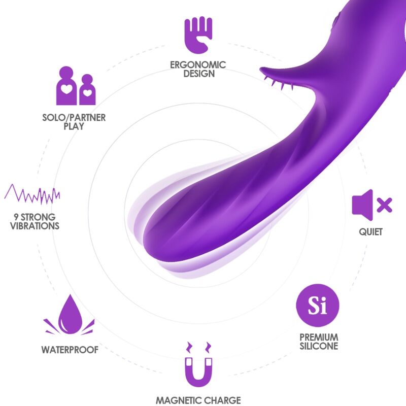 ARMONY Romance vibrator med stimulator i lila