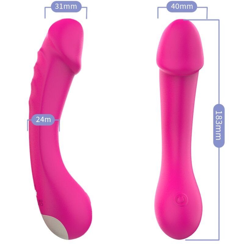 ARMONY dildo vibrator G-spot silikon i fuchsia