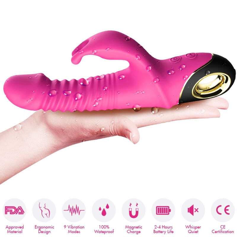 ARMONY ZING DILDO VIBRATOR RABBIT FUCHSIA