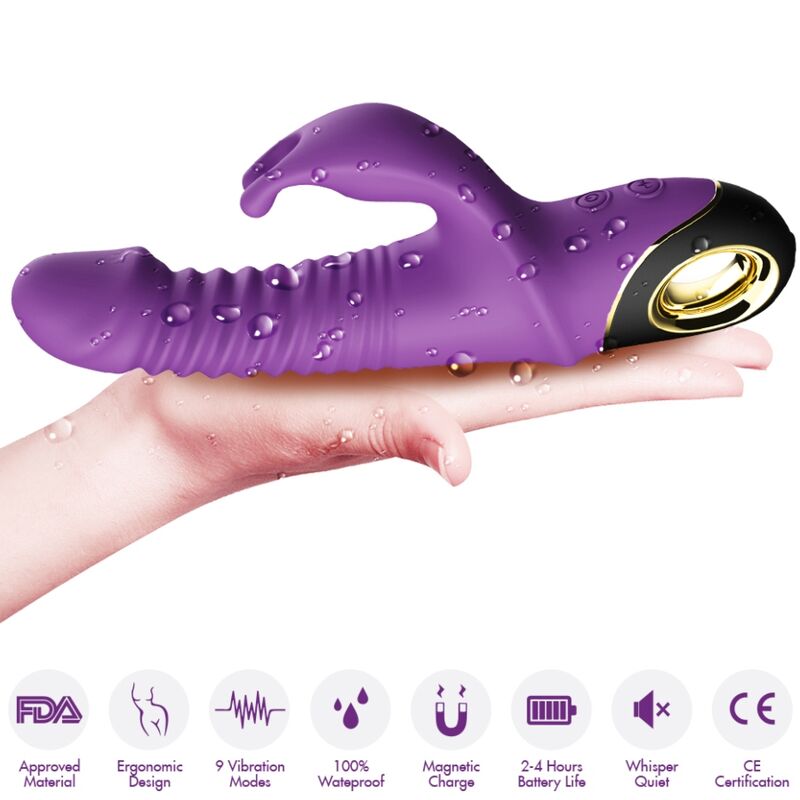 ARMONY ZING DILDO VIBRATOR RABBIT PURPLE