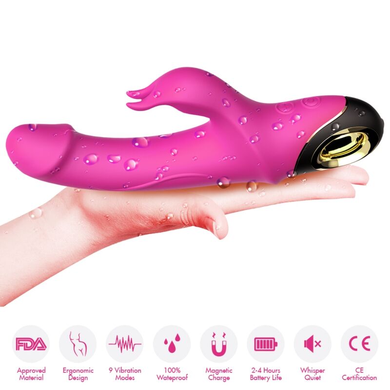 ARMONY METEROR DILDO VIBRATOR RABBIT ROTATOR FUCHSIA