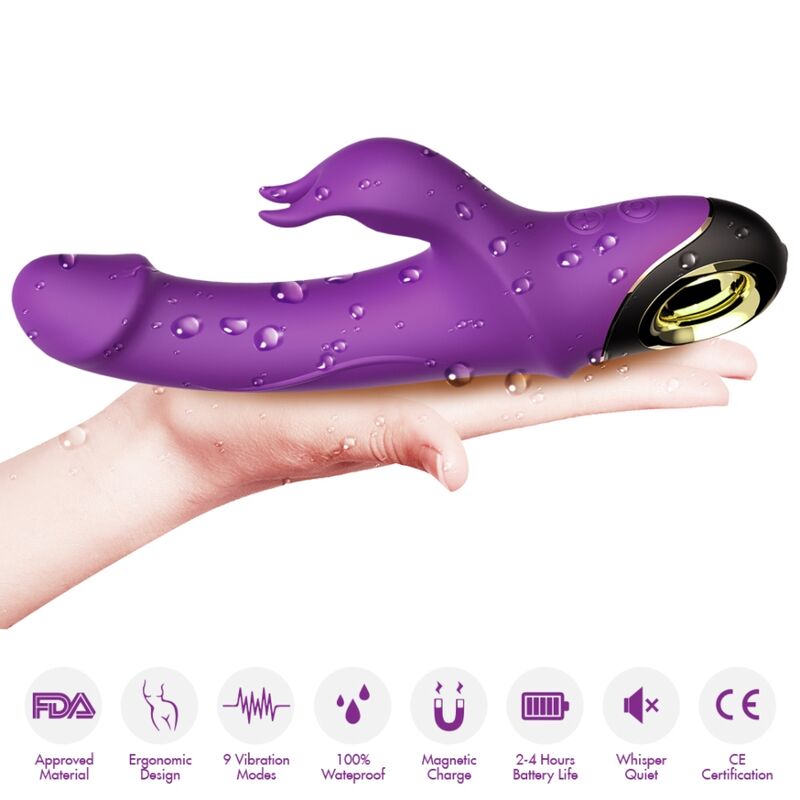 ARMONY METEROR DILDO VIBRATOR RABBIT PURPLE