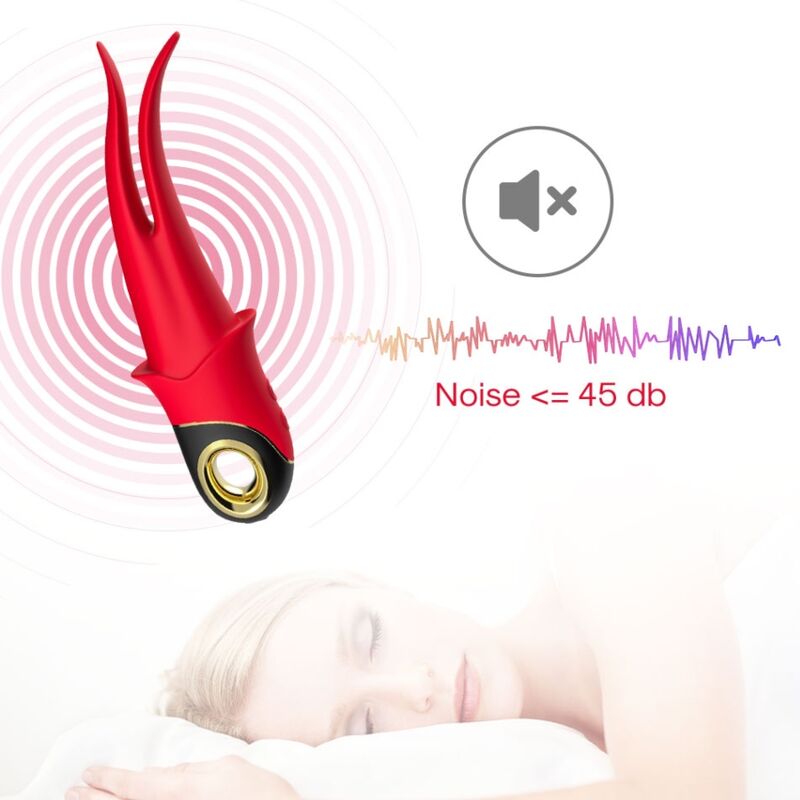 ARMONY Shadow vibrator med dubbla huvuden i röd färg