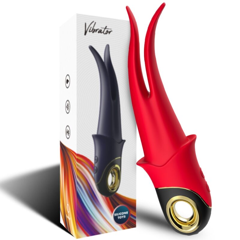 ARMONY Shadow vibrator med dubbla huvuden i röd färg