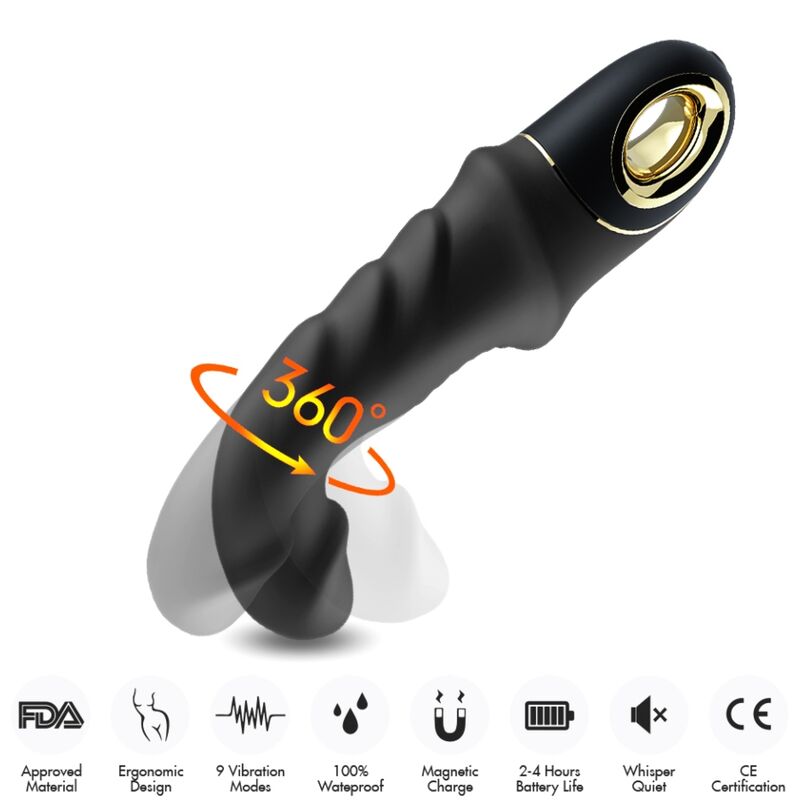 ARMONY Joyblade dildo vibrator rotator i svart