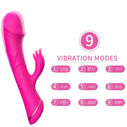 ARMONY dildo vibrator rabbit i fuchsia silikon
