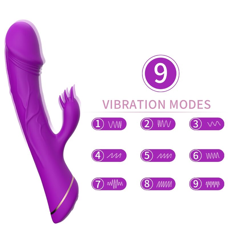 ARMONY dildo vibrator rabbit i lila silikon