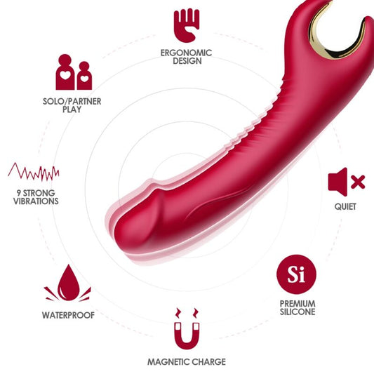 ARMONY PRINCE DILDO VIBRATOR RÖD