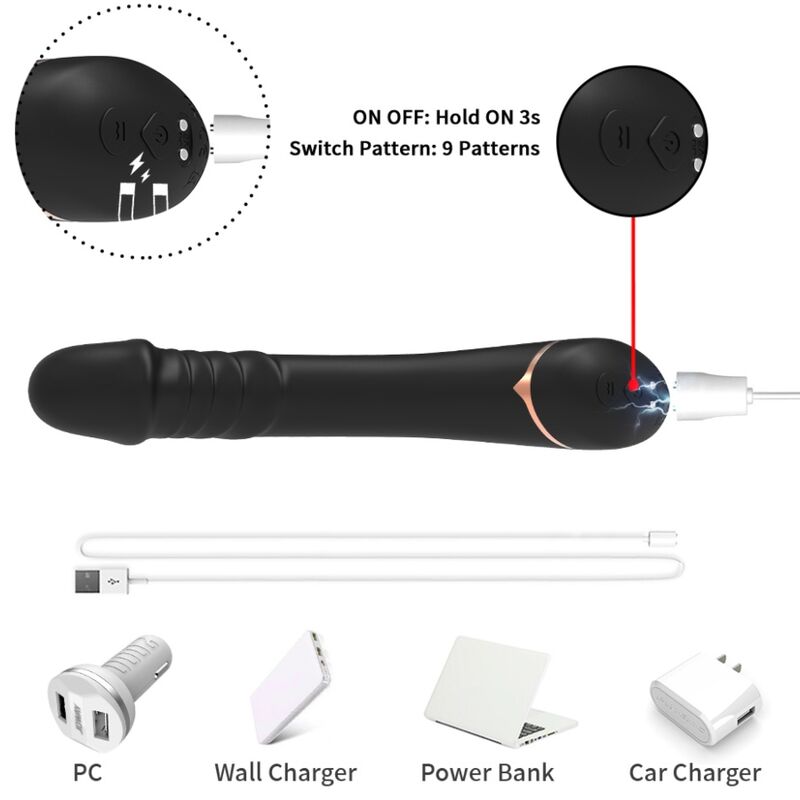 ARMONY dildo vibrator i svart silikon