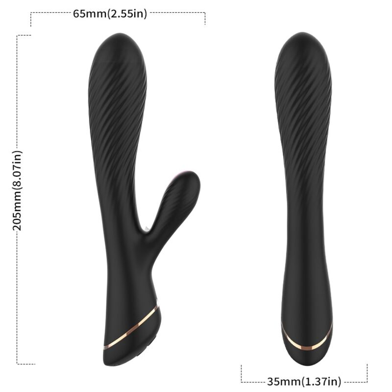 ARMONY vibrator rabbit i svart silikon