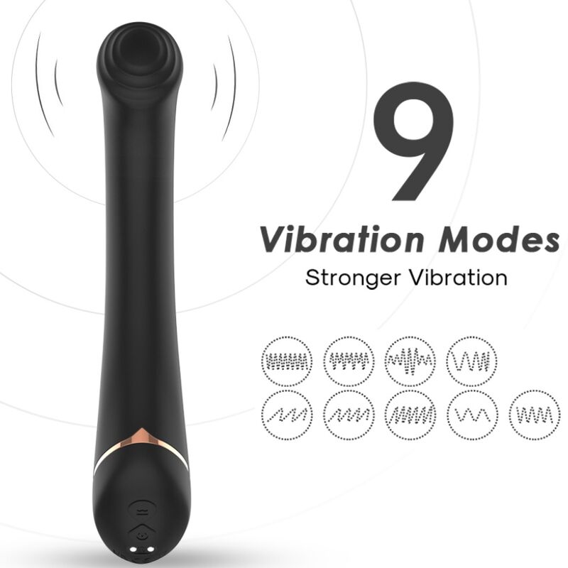 ARMONY vibrator med platt huvud i svart silikon